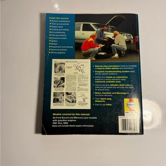 Haynes Ford Escort Mercury Lynx 1981-1990 Repair Manual - Picture 2 of 5